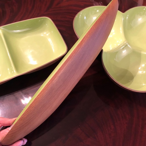 Serving dishes (3), green, light weight - Picture 8 of 10